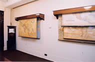War Cabinet room showing original maps from World War Two, 2004