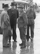 PM Menzies, General Blamey and Frederick Shedden, Tobruk, 1941