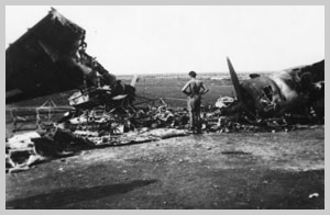 wreckage of plane bombed at Broome