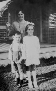 JCPML. Records of the Curtin family. Elsie Curtin with Elsie M & John F Curtin, February 1925. JCPML00382/14 