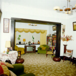 View of the living room and study