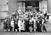 Delegates to the Conference of Western Australian Labor Women outside Museum & Art Gallery, Elsie Curtin 4th from left, front row. October 1927. JCPML00376/162
