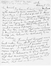 First page of a letter from John Curtin to Elsie Needham, 8 February 1917. JCPML00402/22 