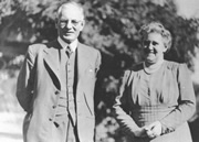 John Curtin Prime Ministerial Library.  Records of the Curtin Family.  The last photograph of John and Elsie Curtin, taken at the Lodge, Canberra, 1945.  JCPML00004/36