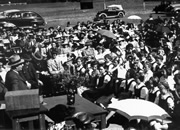  John Curtin Prime Ministerial Library.  Records of West Australian News Ltd.  John Curtin addressing pupils at Kent Street State School, Victoria Park, October 1944.  JCPML00409/16