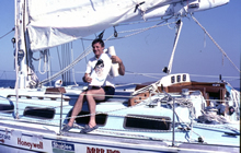 Jon Sanders aboard the Parry Endeavour, 29 January 1987. CUL00039/17/55.