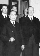 Tatsuo Kawai hosting a lunch at his home to Sir John Latham and his staff, 1940. JCPML01224/52. 