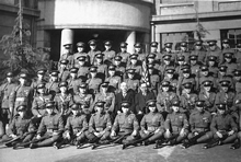 Tatsuo Kawai with troops, possibly in China, ca. 1930s. Photograph from the Kawai family collection at Manazuru. JCPML01224/60.
