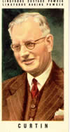 Collectors card featuring John Curtin, 1950 