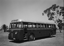 The Kalamunda bus service, number 361, 1952. Courtesy of the State Library of W.A., image ID 240387PD.