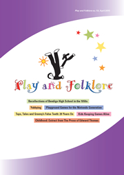 Cover of Play and Folklore journal, no. 53, April 2010