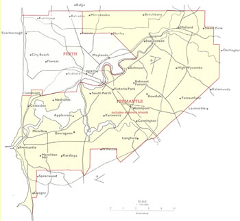 Fremantle electorate map, 1906-1912