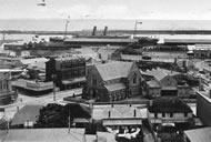 View from Arthur Head Signal Station looking across Cliff St and the railway lines to the Fremantle Harbour, late 1904.