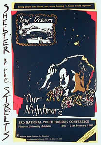 Julie Shiels, Shelter or the Streets, Another Planet Posters, 1988