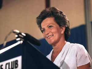 Hazel Hawke speaking at the National Press Club, 1984