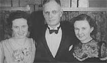 Curtin poses with family members for an evening's celebration