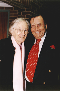 Barry Humphries and Elizabeth Jolley at the 2002 Elizabeth Jolley Lecture