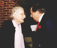 Barry Humphries and Elizabeth Jolley at the 2002 Elizabeth Jolley Lecture