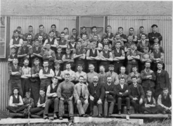 A works photograph of the Titan Manufacturing Company staff