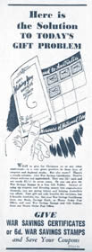 'Give War Savings Certificates' advertisement, 1942