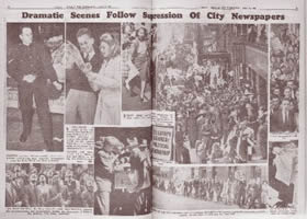 Dramatic scenes follow suppression of city newspapers - in Daily Telegraph, 18 April 1944