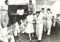US soldiers at the American Red Cross building in Mackay, Queensland