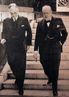 Curtin and Churchill at the Dominion Prime Ministers' Conference, London, 1944