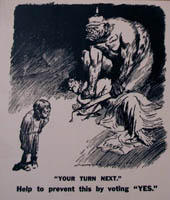 'Your turn next'. World War 1 pro-conscription campaign publicity