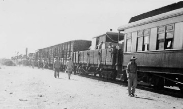 Troop train on the Nullabor