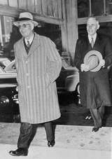 PM John Curtin with Sir Owen Dixon (Australian Ambassador to USA) Washington, 23 April 1944. Records of the Curtin Family. JCPML00376/112. 