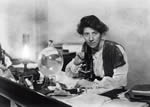 Marie Stopes in her laboratory, 1904.