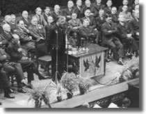 Robert Menzies speaking at the Capitol Theatre, Perth, c. 1940