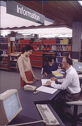 The information desk on level three, 2003