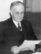 Framed photograph of John Curtin ca 1941. JCPML00752/1