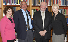 Imogen Garner, Jon Sanders, John Penrose and Prof Jeanette Hacket at the launch of the Project Endeavour Collection, Nov 2009