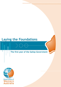Laying the foundations: the first year of the Gallop Government. February 2002.  GG00015/13