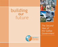 Building our future: the second year of the Gallop Government. February 2003.  GG00015/22.