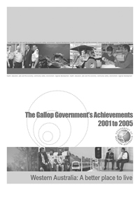 Western Australia: A better place to live. The Gallop Government's Achievements, 2001 - 2005.  GG00015/37