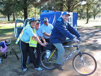 Curtin University Library. Geoff Gallop Collection.  Records of Geoff Gallop.  Geoff Gallop at the opening of the Munda Biddi cycle trail from Mundaring to Collie, 5 July 2004.  GG00020/42.