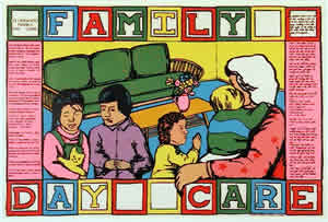 Mark Denton, Redletter Posters, Family day care, nd