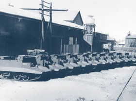 Bren Gun carriers at State Engineering Works, North Fremantle