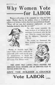 'Why women vote for Labor' flyer, 1943