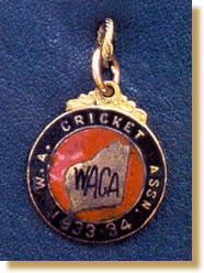 Membership badge for WA Cricket Association, 1933-34